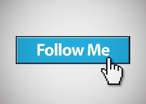 Icon saying 'Follow Me' with hand to click it. 